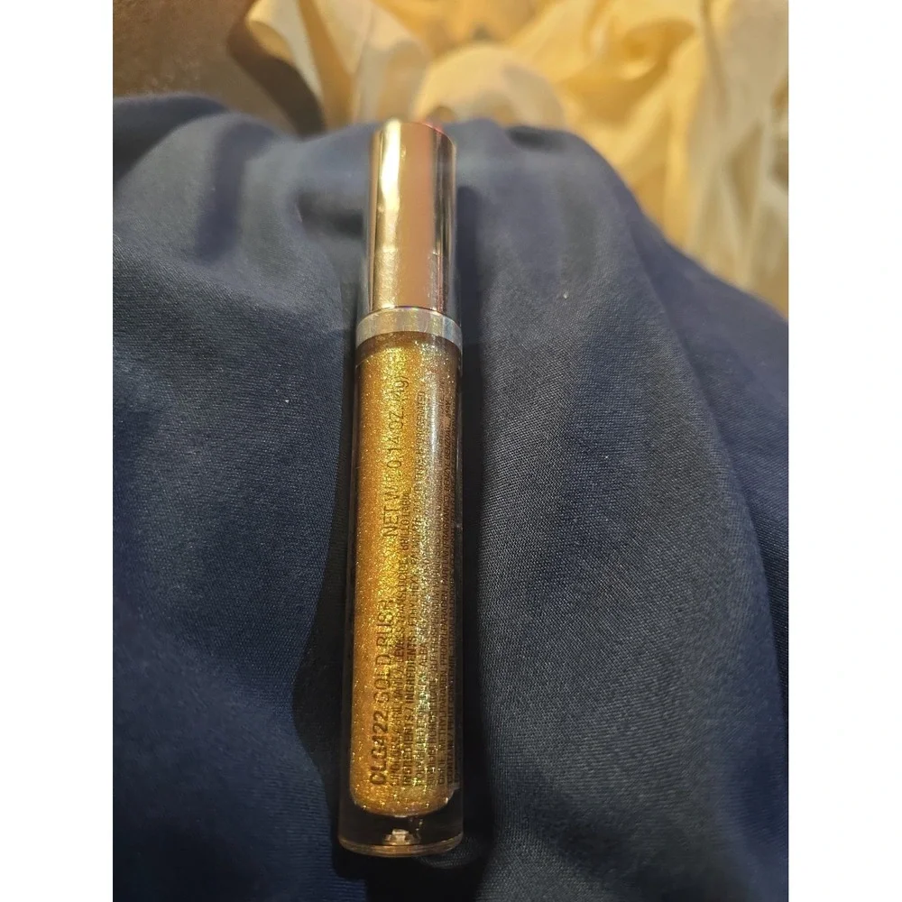 L.A. Colors Holographic Iridescent Lip Gloss Gold Rush CLG422 Sparkly Bling New